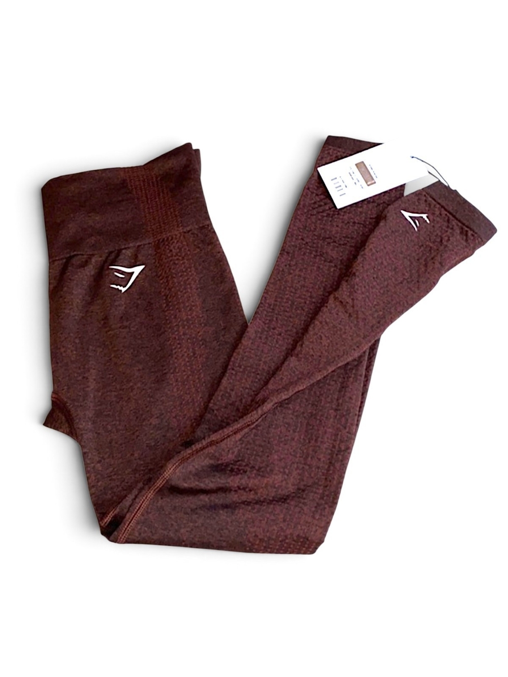 NWT Gymshark Vital Boost Seamless Leggings Cherry Brown Marl Size S